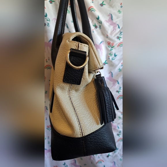 EUC Kate Spade Jenny Southport Cream & Black Leather Neutral Tote Purse Bag - Picture 5 of 15